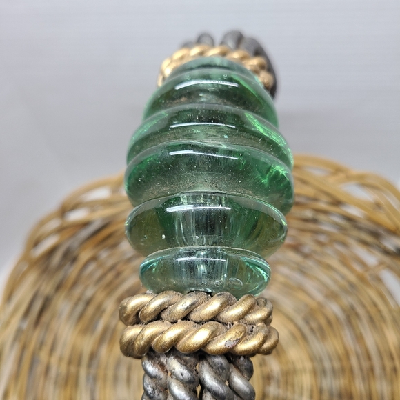 Vintage Maitland - Smith Reed Glass Wrought Iron Basket Floral - Picture 11 of 16